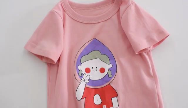 New products: Factory direct sale girls 100% cotton short sleeve t-shirt