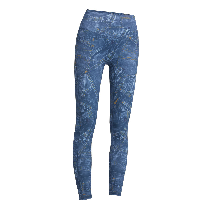 Women camouflage yoga pants with high waist and buttocks design